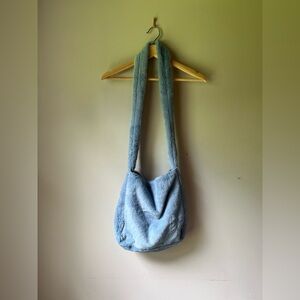 H&M Light Blue Faux Fur Shoulder Bag